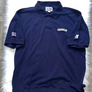 STARTER NFL PROLINE Dark Blue Chargers Polo Shirt